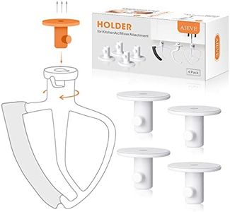 AIEVE Stand Mixer Attachment Holders, 4 Pack Storage Organizer Compatible with Kitchenaid Mixer Attachments Kitchenaid Mixer Accessories for Storing Flex Edge Beater, Flat Beater, Dough Hooks