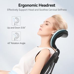 SIHOO Ergonomic Office Chair – Adjustable Headrest, Lumbar Support, High Back, Black