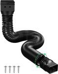 Rain Gutter Drain Extension Black Rain Gutter Downspout Extensions Flexible Drain Down Spout Extender Connector Rainwater Drainage Pipe Extendable from 19.7in to 58in, 1 Pack