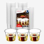 CHEF ROYALE 25 Jager Bomb Shot Glasses - Disposable Plastic Shot Glasses - 25ml Resuable Plastic Cups - CE Marked Clear Disposable Shot Glasses - Ideal for All Events (25)