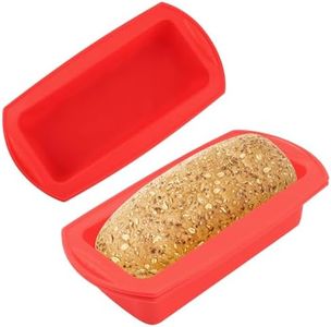 VFANDV Moldes Silicona 2 Piezas, Molde Bizcocho Silicona Rectangular Moldes de Silicona Antiadherentes Moldes Silicona Reposteria Molde silicona para Hornear Pan, Pasteles, Tostadas