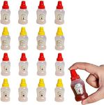 Wzttdm 12PCS Mini Ketchup Bottles,25ml Container Ketchup Squeeze Bottles, Mini Condiment Squeeze Bottles for Honey Sauce Salad Dressing Kids Office Bento Box Squeeze Containers