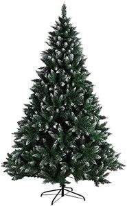 Sapin de Noël Artificiel 180cm, Arbre de Noel avec 660 Pointes de Branche en Forme d’Aiguilles de pin, avec Effet Neige de Noël Vert Décoration Fêtes de Noël PVC, Noel