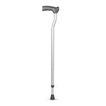 Vissco Avanti L Shape Stick, Walking Stick for Elderly & Those Physically Challenged,Lightweight, Height Adjustable Walking Stick - Universal (Grey)