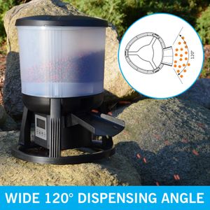 Evolution Aqua EvoFeed Automatic Fish Feeder – Outdoor Battery-Powered Pond Food Dispenser with Timer