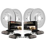 Power Stop CRK7610 Coated Rotor Front and Rear Brake Kit- Coated Brake Rotors & Z17 Ceramic Brake Pads
