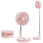 Weeuus Rechargeable Fan with Floor Fan,7200Mah Battery Operated Standing Fan,Working Time 6~24 Hours Stretchable Standing Floor Fan for Bedroom and Home