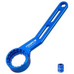 KIEVODE 6-in-1 Bike Bottom Bracket Tool for 12/16-Notch 39/41/44/46/49mm External Cups Lockring and Crank Arm Cap Install Removal - Wrench for Shimano, SRAM, FSA, Rotor, Chris King, Truvativ GXP, Etc