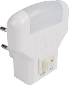 Sanfor - Luz de Noche para Enchufe | Bajo Consumo LED ¡Solamente 1W! | Funcionamiento Sencillo ON/OFF | Luz Nocturna para Niños, Bebés y Adultos | Pasillo, Baño, Cocina, Escaleras.
