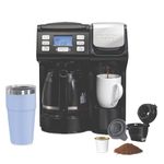 Hamilton Beach FlexBrew Trio 3-Way Coffee Maker, Single Serve & 12 Cup Drip Coffee Maker, Pod & Ground Coffee Compatible, Fast Brewing, Programmable, 56 oz Reservoir, Black (49902C)