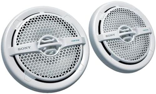 Sony Marine Audio Speakers Stereo Marine Use Certified with 6.5 Inch Dual Cone Design for Boats, Pools, and Other Outdoor Audio Systems, White