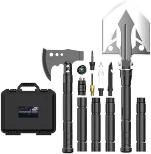 aiGear Camping Shovel Axe Outdoor Survival Tool Set for Camping Hiking Backpacking Men Survival Emergency(CSA-5935)