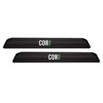 Aero Car Roof Rack Pads for Surfboard Kayak SUP Snowboard [Pair] 28" & 19" - for Large Aero Bars (19 Inch Black Small)