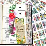 Bible Index Tabs New & Old Testament Tabs Matte Laminated Floral Design - 122 Pcs (Floral)