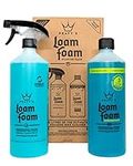 Peaty's Bicycle Cleaning Kit - Loam Foam Starter Pack - Biodegradable Foaming Spray For A Deep Clean - Safe On All Surfaces & Bicycles - LoamFoam 1L & Concentrate 1L (Total 6 Litre of LoamFoam)