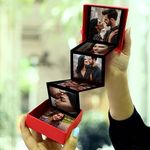 exciting Lives - Personalised Photo Popup Gift Box with 6 Pictures - Gift for Friendship Day, Diwali, Valentine's Day, Birthday, Anniversary, Rakshabandhan, For Husband, Wife, Girlfriend, Boyfriend, Brother, Sister, Friend (Personalised)