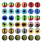 180pcs Mixed Size Dragon Eyes Glass Cabochon Eyes for Clay Doll Making Sculptures Props Craft DIY Findings Jewelry Making 6mm-30mm