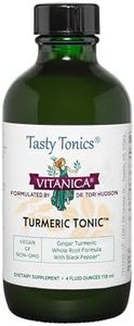 Vitanica, Turmeric Tonic, Non-GMO Liquid Turmeric Curcumin Supplement 1000 mg, with Black Pepper and Ginger, Antioxidant, Vegan, Gluten Free, 4 Ounce