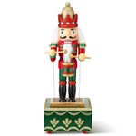 Nutcracker Music Box Wooden Nutcracker Soldier Toy Handmade Nutcracker Figures Christmas Nutcrackers Soldiers Wind up Musical Box Clockwork Christmas Music Box for Gift Home Decor (Novel Style)