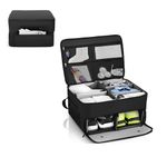 WildFun Golf Accessory Organiser and Travel Bag Car Storage for Golf Accessories, Men's Golf Gear Locker Shoe Organizer with 5 Separate Ventilated Ideal for Golf Enthusiasts (L, 20.86*13.77*9.4in)