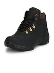 Eego Italy® Durable Light Weight Men's Steel Toe Safety Boots with Anti Skid Sole Black