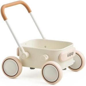 Kidpop PULA Push & Pull Walker Wagon，Baby Walker with Wheels,Toddler Balance Wagon for First Learner Baby Boys/Girls Toys,7 Months–3 Years Old Birthday Gifts (White)