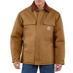 Carhartt Men's C003 Loose Fit Firm Duck Insulated Traditional Coat, Carhartt Brown, Small