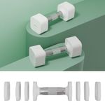 Lifelong Adjustable Dumbbells Set for Home Gym 2-5kg Quick Change Weights with Anti-Slip Stainless Steel Handles - Durable Gym Equipment with Safety Locks- Gym Dumbbell Set for Men & Women (White)