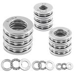 Tanstic 9Pcs Thrust Ball Bearings 10MM 17MM 20MM Bore 24MM 30MM 35MM OD 9MM 10MM Thick, Chrome Steel Single Row Roller Thrust Precision Axial Ball Bearings for Oven Turntable Jack Pump Rotating