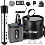 WADEO Portable Shower, [Hot Water] [10 Days Runtime], Rechargeable Outdoor Shower Kit for Camping, Travel, Dog, Car, Emergency