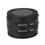 Qiilu Lens Extension Tube, Auto Focus AF Macro Extension Tube Set 10mm,16mm Fit for Sony E/FE NEX3 NEX5 NEX6 NEX7 A5000/A6000/A7/A7M2 Series