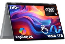 HP OmniBook X Flip x360 2-in-1 Laptop, 16" 2K IPS Touch Display 1920×1200, AMD Ryzen AI 5, 16GB RAM, 1TB SSD, Radeon 840M, Backlit Keyboard, IR Camera, Copilot+, Wi-Fi 6E, Windows 11 Home