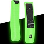 Silicone Protective Case for Samsung Smart TV Remote Controller BN59 Series,Remote Case Skin Holder for Samsung Soundbar One Remote,[Thick Layer]Shockproof Samsung Curved Remote Back Covers-Glowgreen