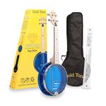 Gold Tone Little Gem Ukes 4-String Ukulele Right, Blue LG-S