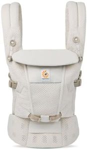 Ergobaby Adapt 3-Position SoftFlex Mesh Ergonomic Baby Carrier for Newborns From Birth, Back Carrier, Natural Beige