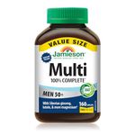 Jamieson 100% Complete Multivitamin for Adult Men 50+ Value Size, with Siberian Ginseng, Lutein & Magnesium