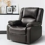 YuuYee Brown Leather Recliner Chair