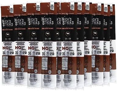 Nick's Sticks 100% Grass-Fed Spicy Beef Snack Sticks | Made in the USA | Gluten Free | Paleo, Keto, Whole30 Approved | No Soy, Antibiotics or Hormones (25 – 1.7oz. Packs of 2 Sticks)