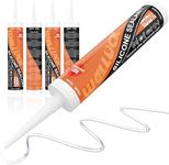 WELLUCK Clear Silicone Caulk, 100% 