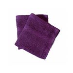 Lyra Linens - 100% Egyptian Cotton Face Flannel Washcloths - Pack of 2 OR 4 500 Gsm Facecloths, 30cm x 30cm Square, Quick Dry And Absorbent Makeup remover Cloths, Gym Towels (Aubergine, 2)