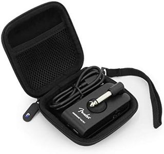 CASEMATIX Carry Case Compatible with Fender Mustang Micro Headphone Amp and Charging Cable - Micro Headphone Amplifier Case Only with Wrist Strap, Black