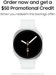 Samsung Galaxy Watch 8 (2025) 40mm Bluetooth Smartwatch, Cushion Design, Fitness Tracker, Sleep Coaching, Running Coach, Energy Score, Heart Rate Tracking, Silver [US Version, 2 Yr Warranty]
