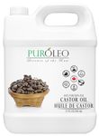 PUROLEO Castor Oil 32 Fl Oz/946 ML (Packed In Canada) 100% Pure and Natural Hair, Lash, Beard, Eyelashes & Eyebrow Oil Black castor oil for brow lashes, Make eyelash serum, hair serum for dry hair and frizzy | huile de ricin pour huile de ricin pour cheveux