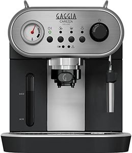 Gaggia Carezza Deluxe Manual Espresso Coffee Machine and Cappuccino Maker - Black/Grey