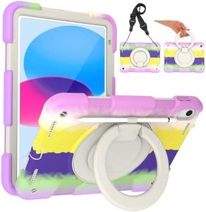 iPad 10th Generation Case 2022 iPad 10.9 inch Case, iPad 10 Case Shockproof Rugged Protective iPad Kids Case with 360° Rotating Stand for 10.9 inch iPad 10th Generation 2022 Release A2696 A2757 A2777…