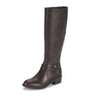 Baretraps Womens Stratford Faux Leather Mid-Calf Boots Brown 9.5 Medium (B,M)