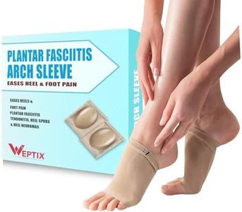 WEPTIX® Flat Foot Arch Support for Men & Women | Medial Arch Support for Flat Feet Correction Sleeve with Cushion | Plantar Fasciitis Leg Foot Pain Relief Product | Free Size | For Orthopaedic Shoes Slippers Foot Arch Socks (Flat Foot Support)