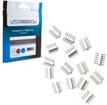 Litcessory 6-Pin to 6-Pin Connector for Philips Hue Lightstrip Plus (15 Pack, White - Standard 6-PIN V3)