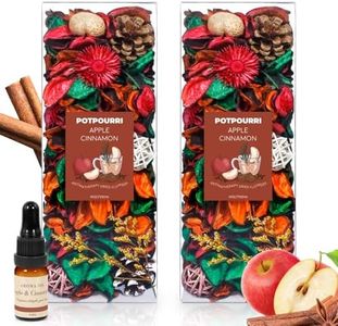 STRN Potpourri Bowl Filler with Essential Oil – Cinnamon & Apple Scented Dried Flower Bags, Bowl Vase Filler, Decorative Potpourri for Vase or Bathroom – Long-Lasting Fresh Aroma Gift for Home Decor