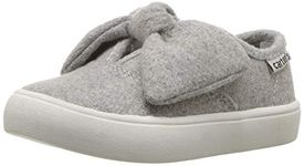 carter's Girls' Azura Casual Sneaker, Grey, 5 M US Toddler